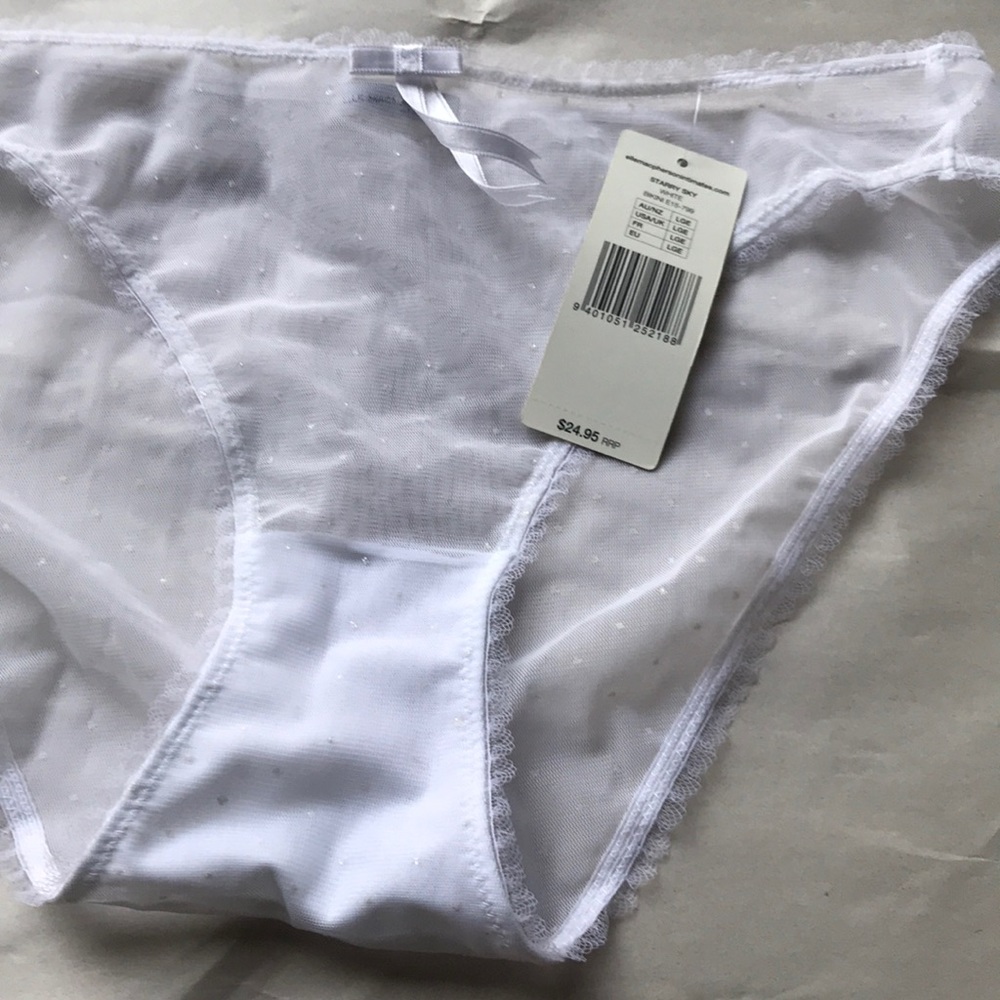 NWT Elle Macpherson Starry Sky Bikini L White
